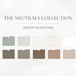Neutral Desktop Folder Icons (Digital Download)