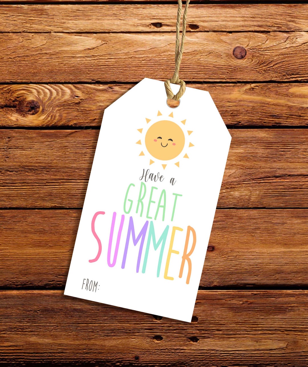 PRINTABLE Have a Great Summer Tag, Summer Gift Tag, Printable Tag ...