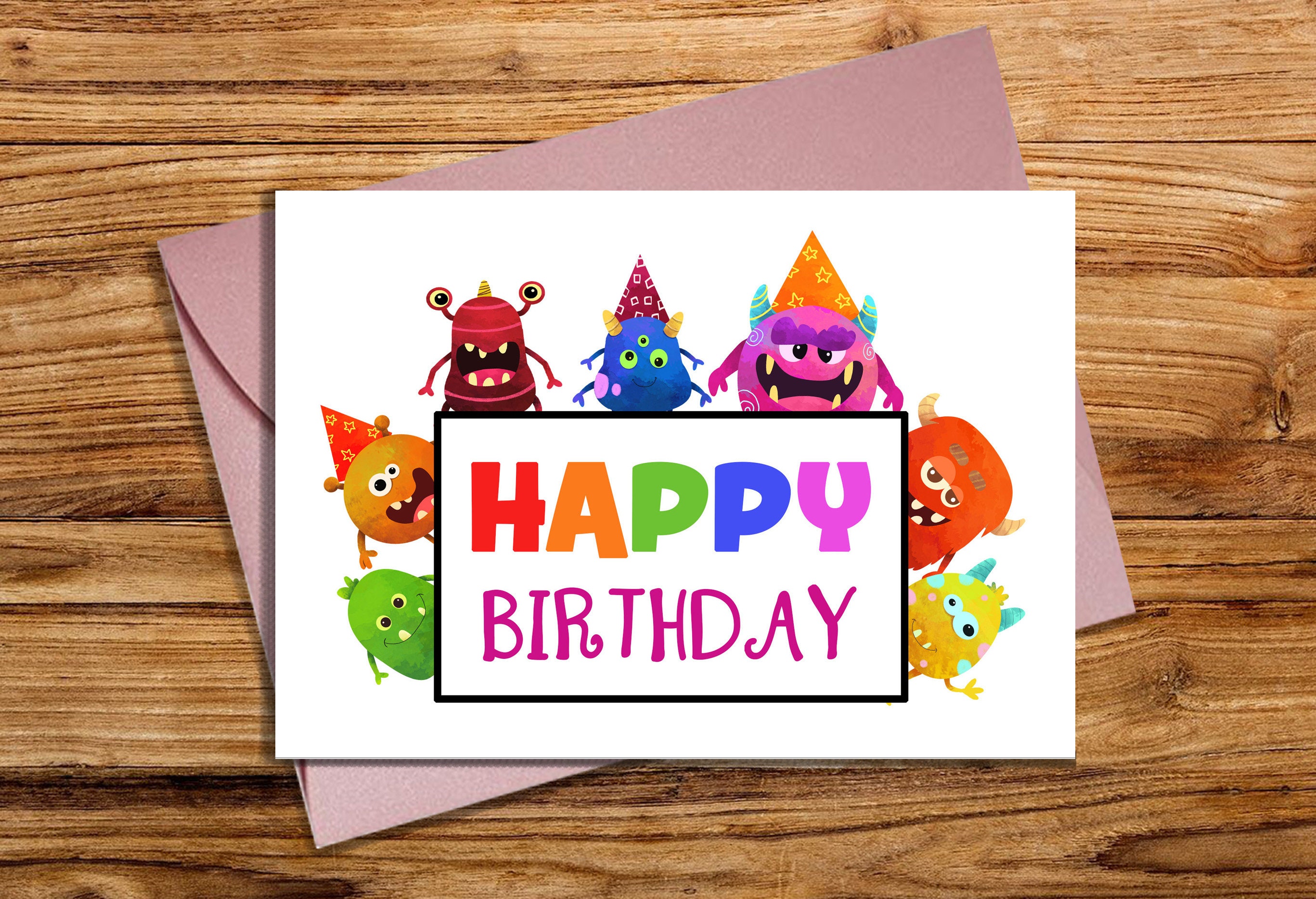 Printable Monster Birthday Card, Kids Birthday Card, Have a Monster ...