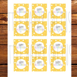 PRINTABLE Happy Summer Tag, Summer Gift Tag, Summer Cookie Tag ...