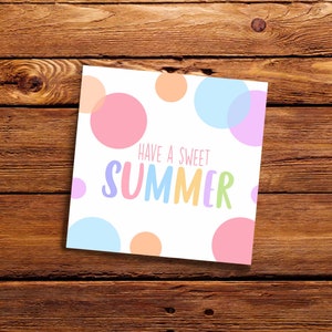 Have a Sweet summer cookie tag, Printable Cookie tag, Sweet summer tag, Summer Cookie tag, Summer tag, Instant download, Square tag