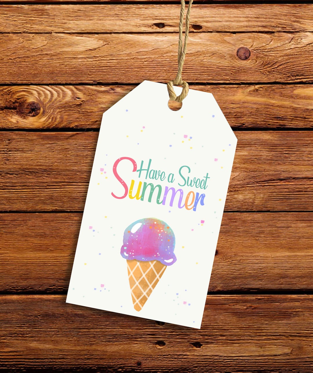 Have a Sweet Summer Tag, Printable Summer Tag, Summer Tag, Ice Cream ...