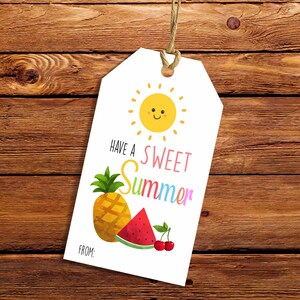 Have a sweet summer tag, Printable summer tag, Summer tag, Sweet summer tag, end of school tag, teacher tag, Instant download, Gift summer