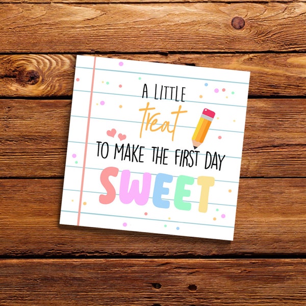 Une petite gâterie pour faire le premier jour Sweet tag, Tag imprimable, Back to school tag, First day of school tag, Back to school, Cookie tag