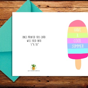 Have a Cool Summer Printable Card, Digital Card, Summer Card, Printable ...