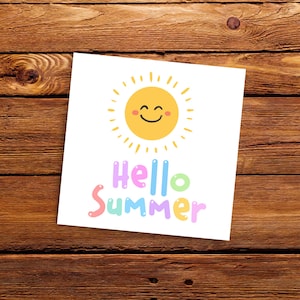 PRINTABLE Hello Summer Tag, Summer Gift tag, Printable Tag, Sunshine tag, Appreciation Tag, Printable Teacher Tag, Last Day of School