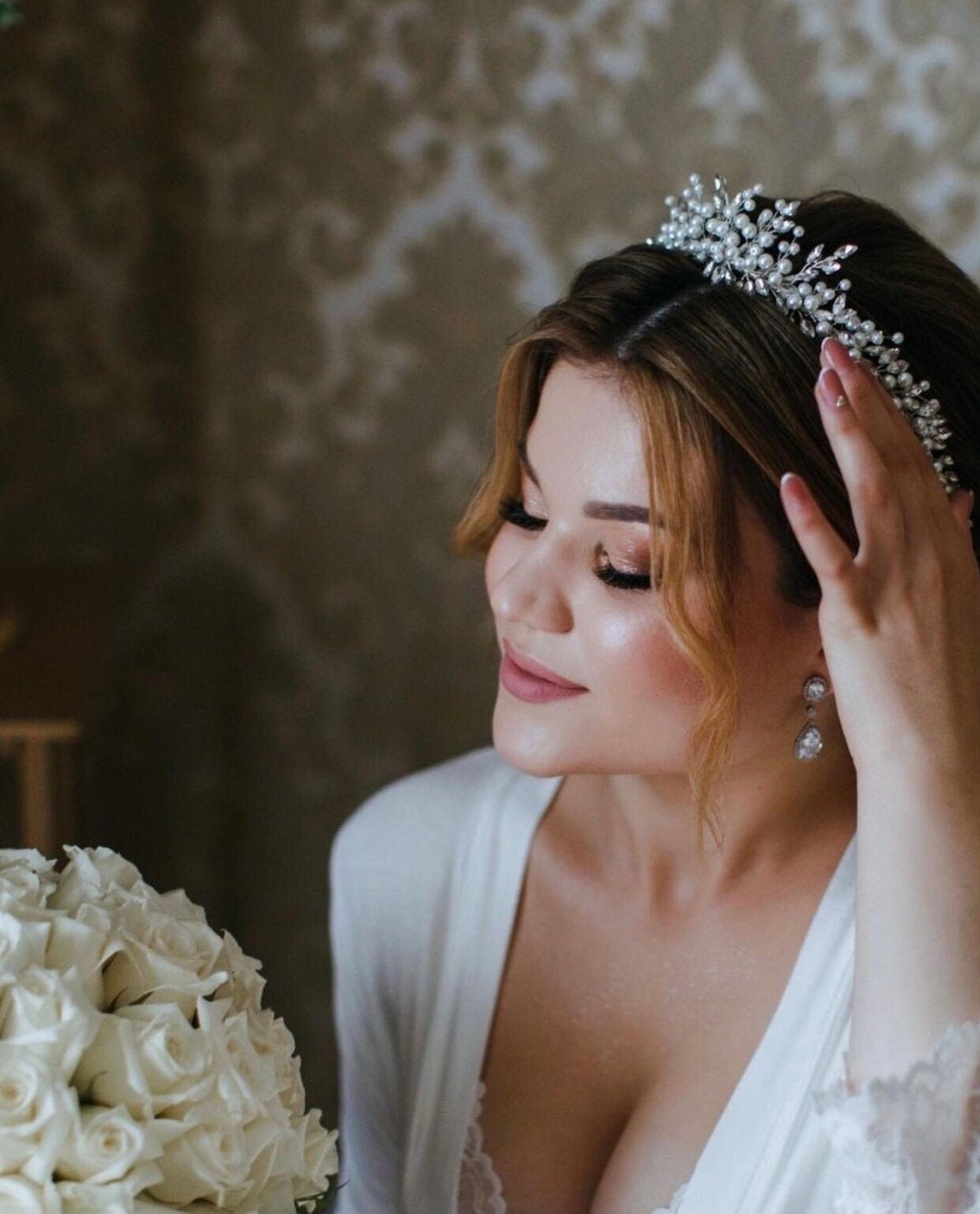 Pearl Headband Bridal Head Piece Wedding Tiara for Bride - Etsy