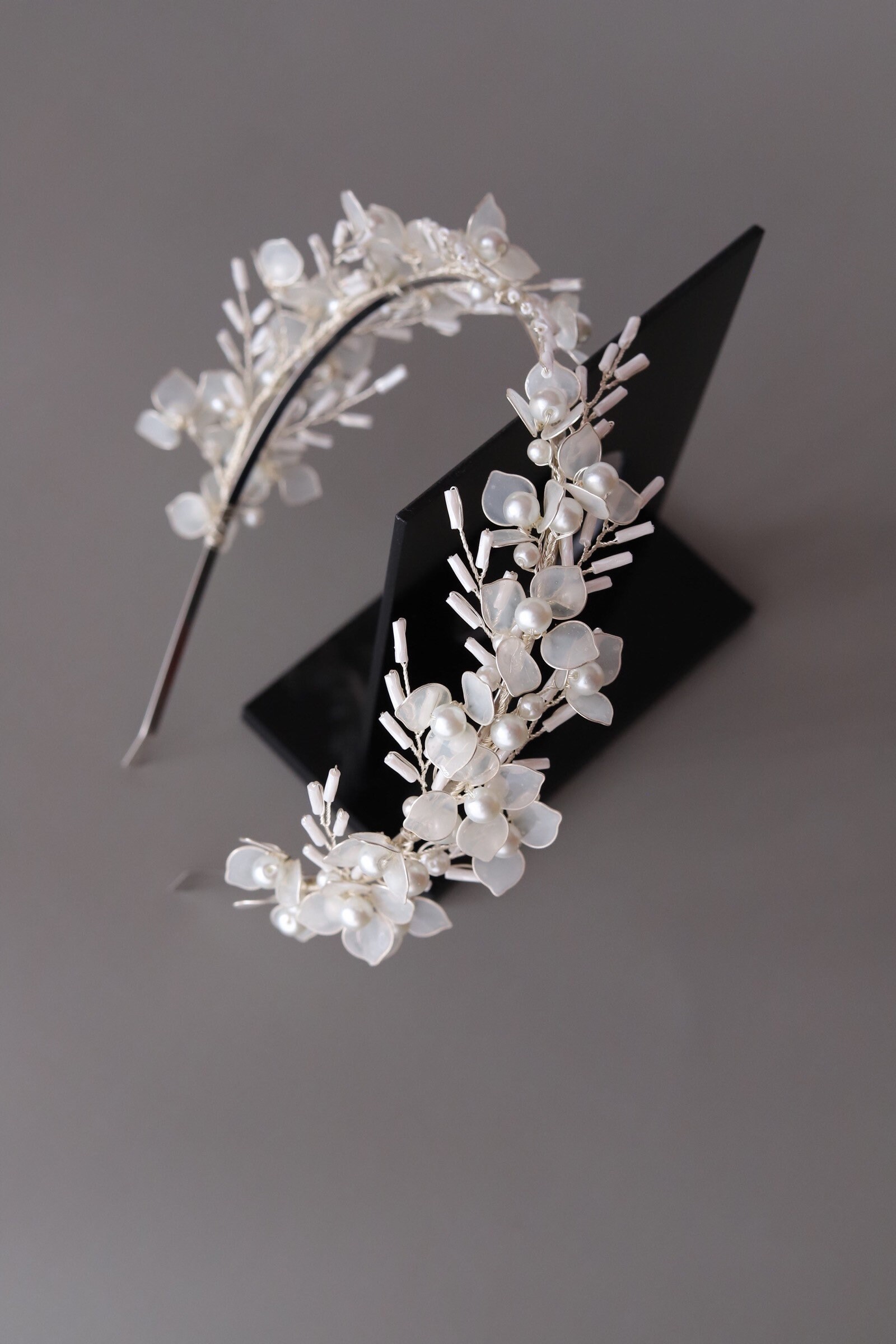 White Floral Headband main image 1