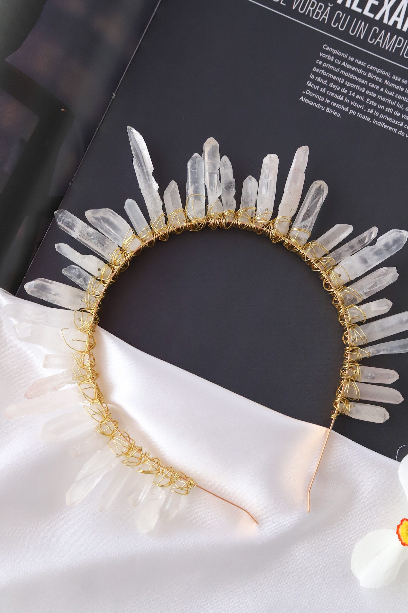 Quartz Crown Crystal Tiara Raw Crystal Quartz Crystal - Etsy