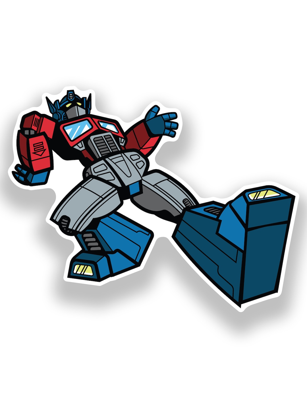 Cartoon Rucking Sticker Truckin' 4-inch Vinyl Sticker - Etsy