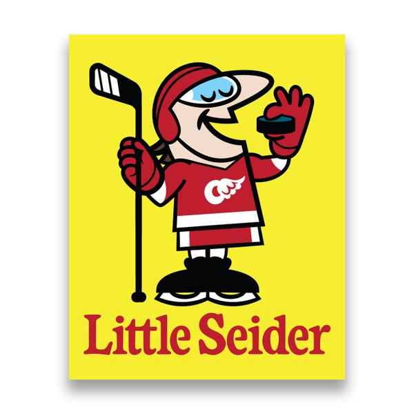 Little Seider - Moritz Seider Detroit Red Wings 5-inch vinyl sticker