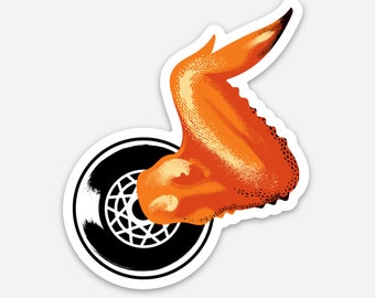 Hot Wings - 3-inch chicken wing stickers