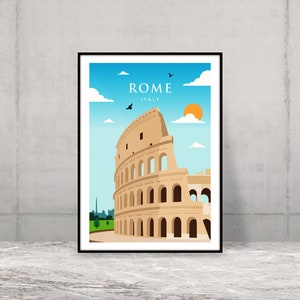 Rome travel poster, Rome print, Rome travel print, Rome poster, Rome wall art, Italy print, Italy travel print, digital download