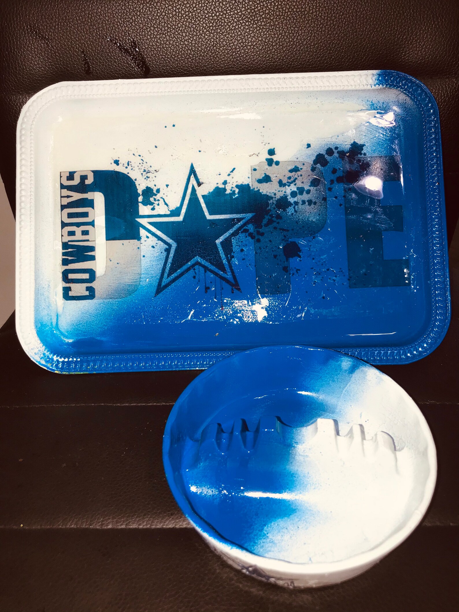 Dallas Cowboys Rolling Tray Set Etsy
