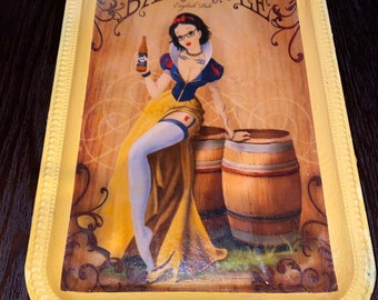 Handmade Inked Disney Princess Trays