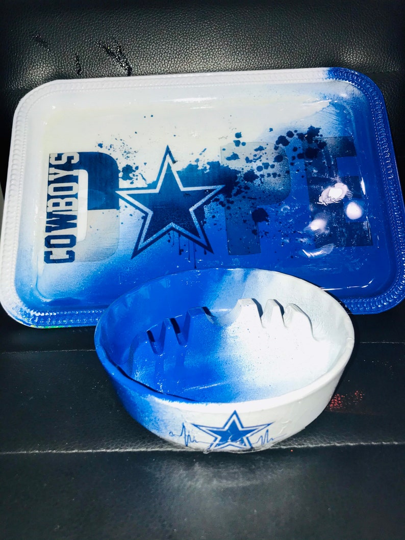 Dallas Cowboys Rolling Tray Set image 3