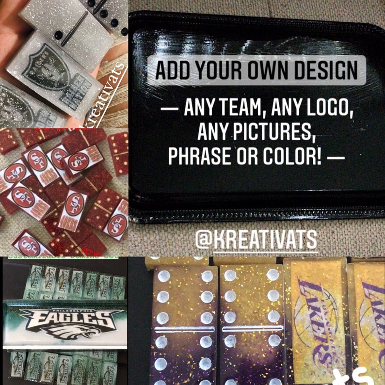 Custom Dominoes Sets Handmade Personalizeable image 1