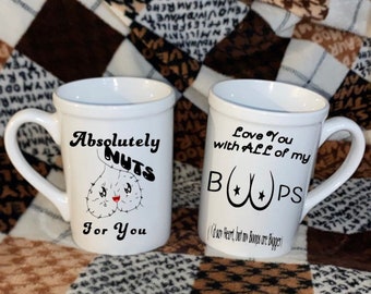 His Hers Coffee Mugs 2pc Couples Gift Sets