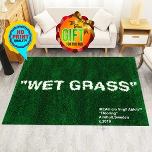 Wet Grass Patterned Carpetwet Grass Carpetwet Grasshome - Etsy