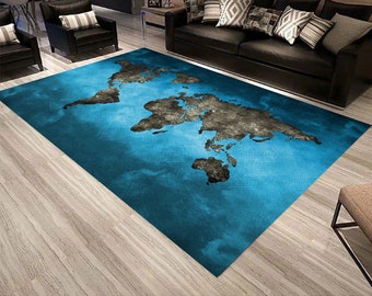 Living Room Bedroom Kitchen Decorative Lightweight Foam Printed Rug ALAZA My Daily Watercolor World Map Area Rug 4' x 5'3 Living Room Bedroom Kitchen Decorative Lightweight Foam Printed Rug ALAZA My Daily Watercolor World Map Area Rug 4' x 5'3