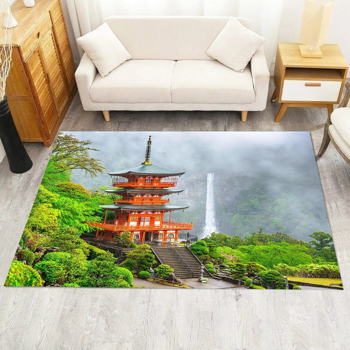 Japanese Rug Japan Themed Rug Design Rug Japan Area Rug Etsy