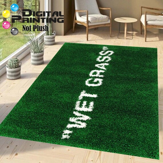 Wet Grass Patterned Carpet, Wet Grass Carpet, Wet Grass, Home Decoration Carpet, Living Room Carpet, Gift For Him, Area Rug