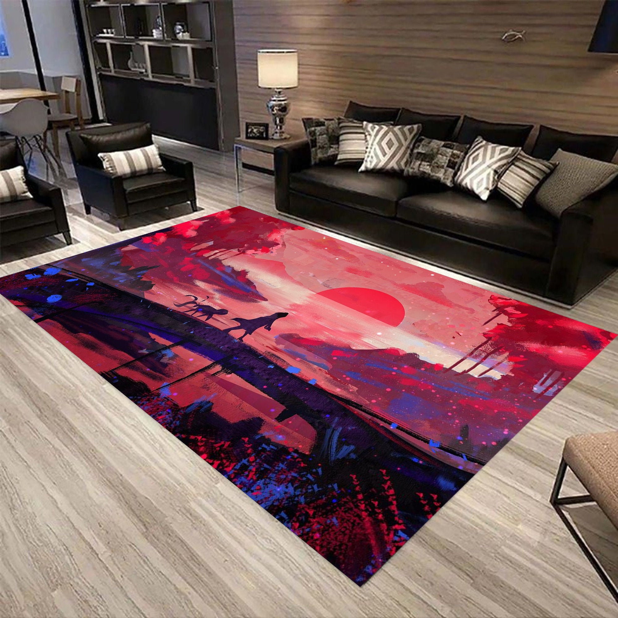 Japanese Rug Japan Themed Rug Pattern Rugpopular Rugthemed Etsy UK