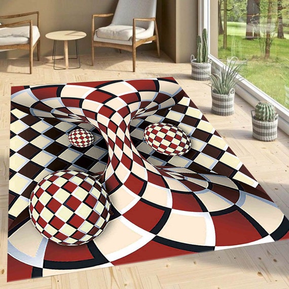 Vortex Rug 3d Vortex Illusion Rectangular Version Vortex Etsy India