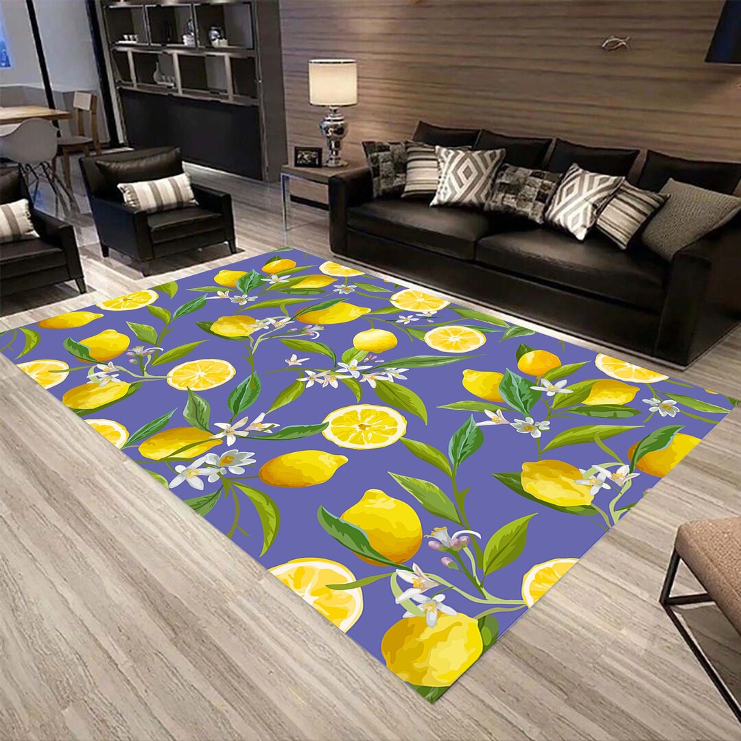Lemon Tree on High Quality Rug Lemon Rug Kitchen Rug Floor Etsy
