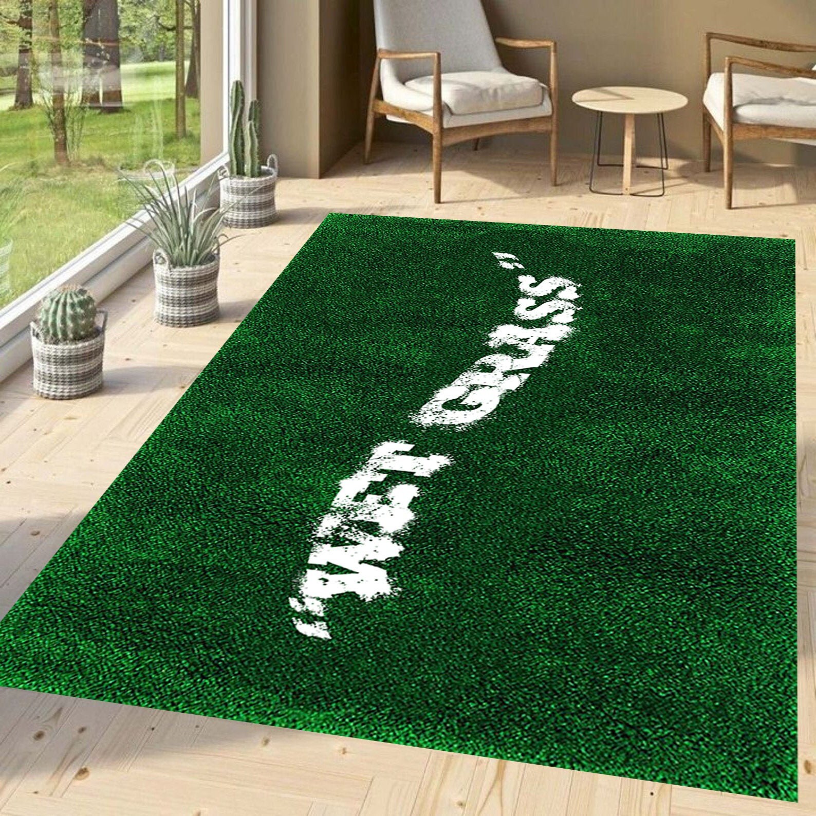 Wet Grass Patterned Carpet Living Room Carpet Gift For Him Etsy