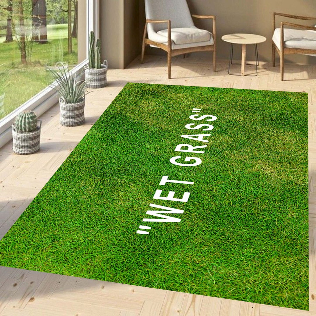 Wet Grasswet Grass Patterned Carpet Wet Grass Carpetarea - Etsy