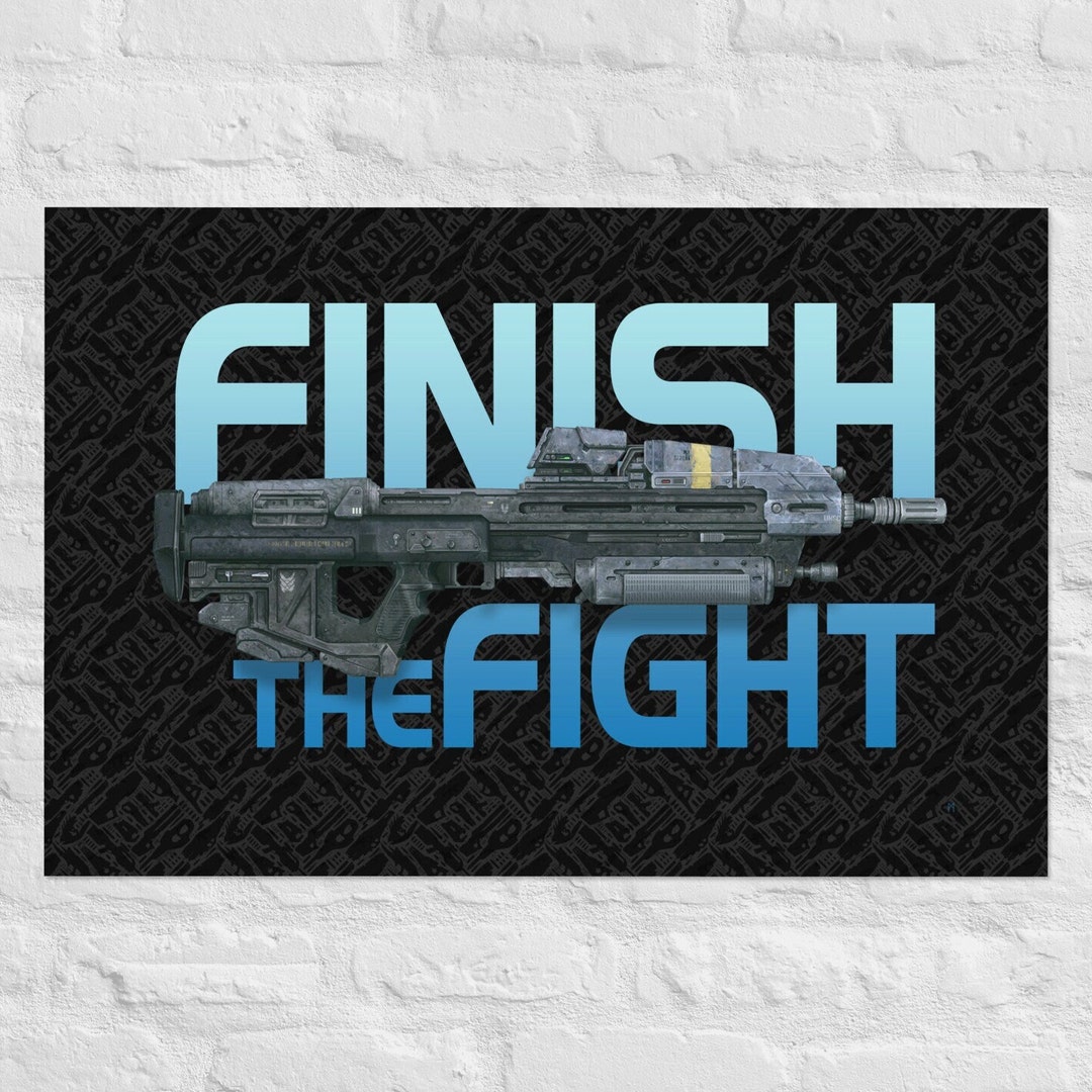 Ma37 Rifle HALO MA37 Assault Rifle Illustration game Over Man Art Print dark - Etsy