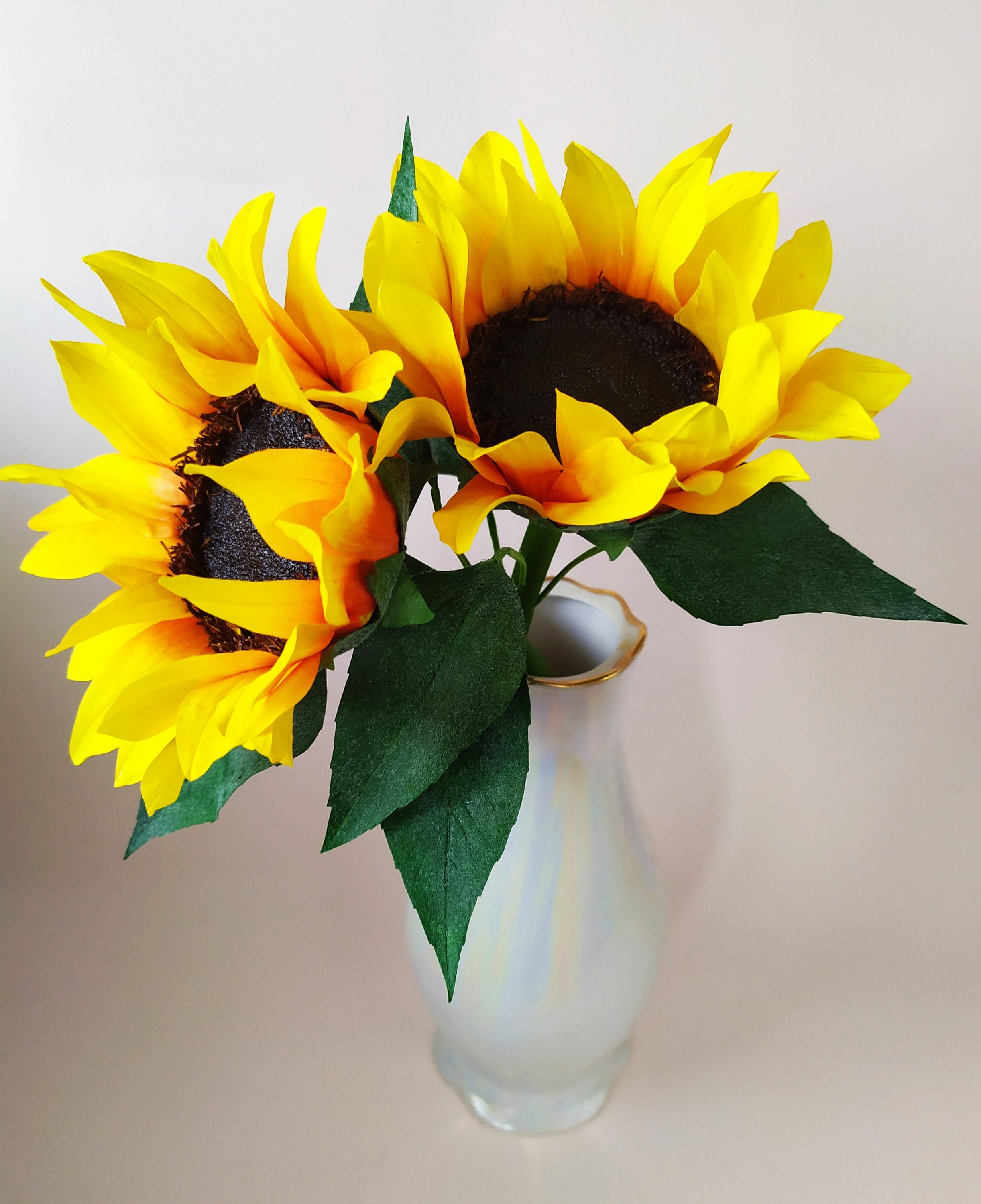 Faux sunflowers Real touch sunflowers Artificial sunflowers Etsy