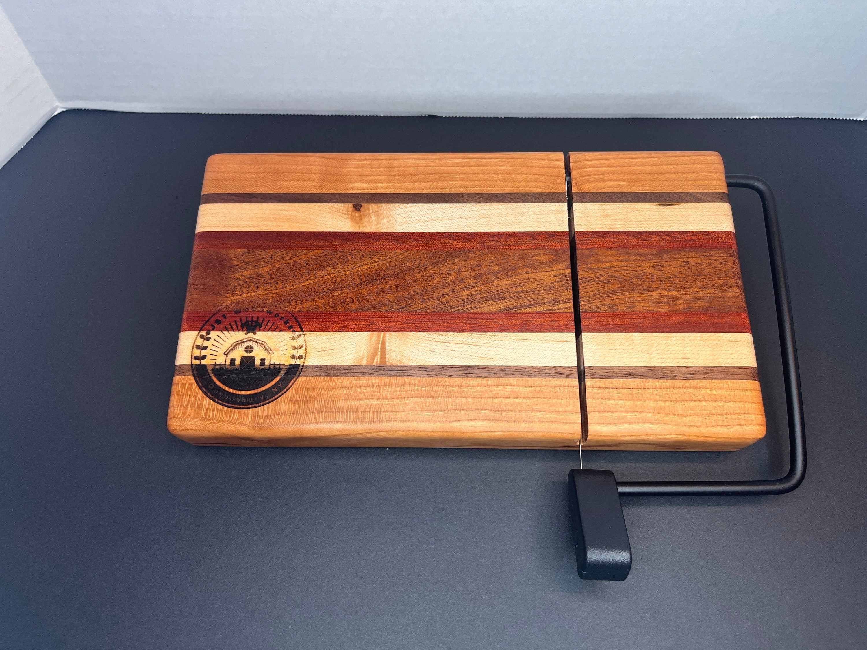 Colorful Handmade Wooden Cheese Slicer Board W/ Wire Cutter Etsy