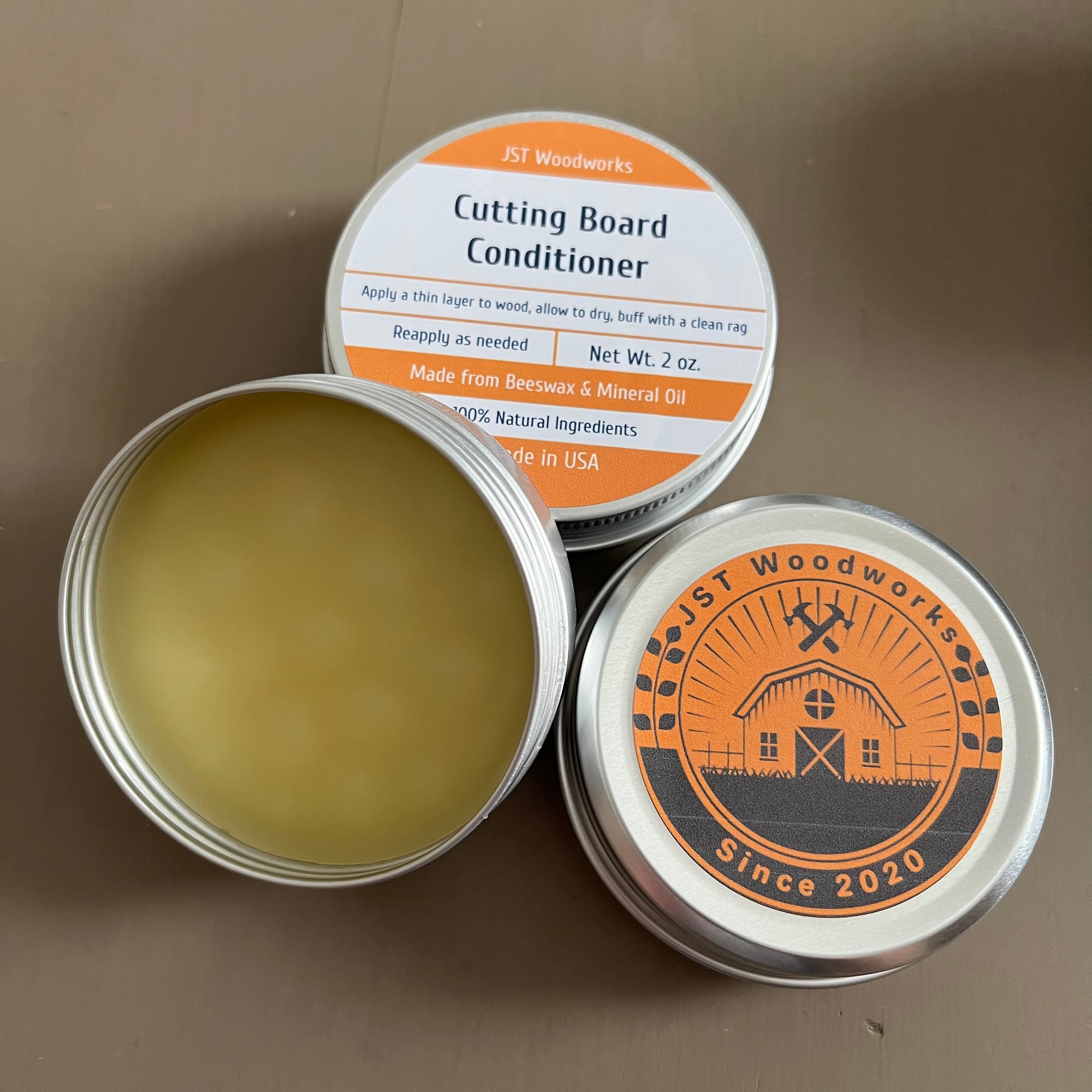 Board and Spoon Wood Wax 2 Oz Organic Beeswax and Mineral Oil Conditioner  and Wood Butter, Made in USA 