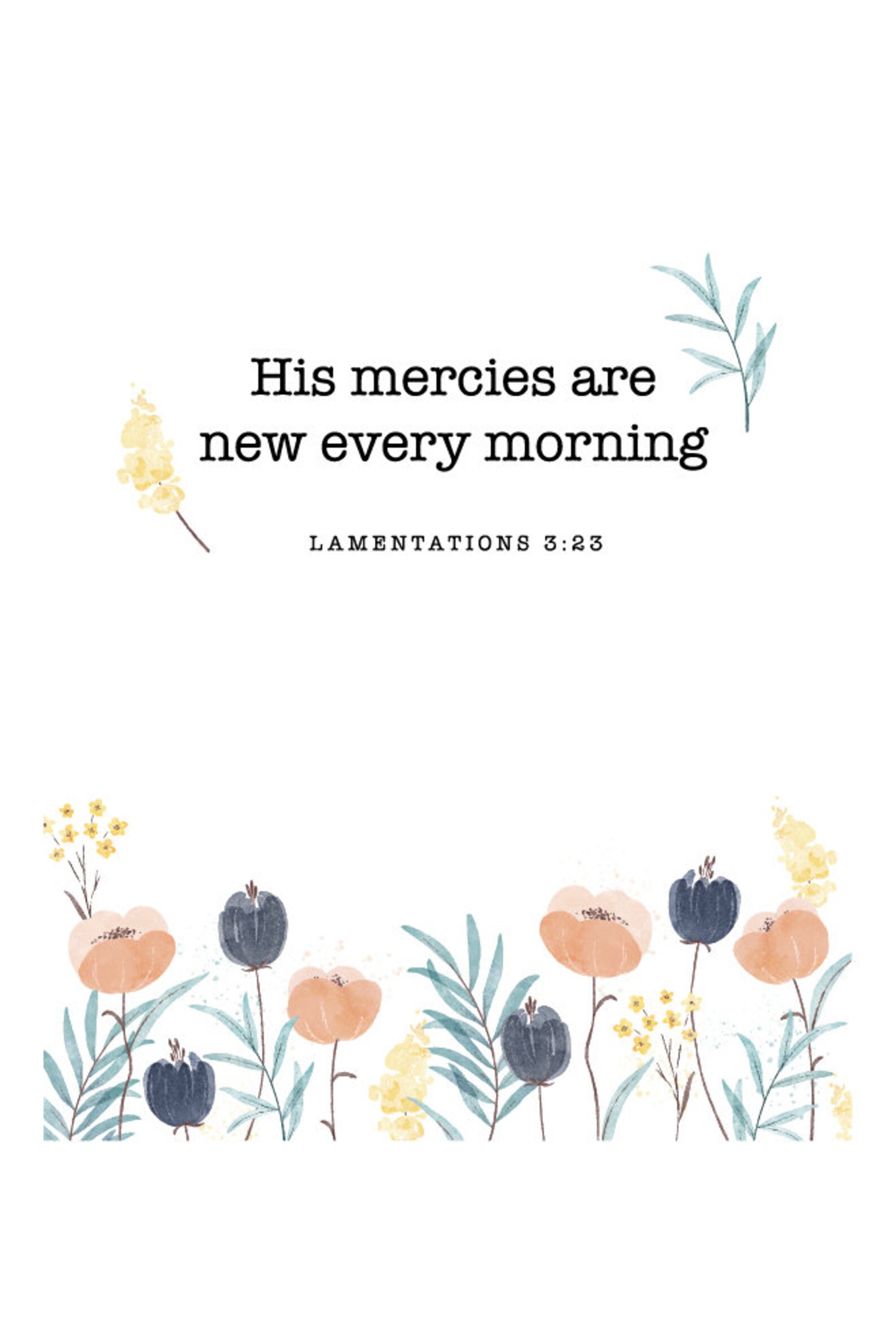 His Mercies Are New Every Morning SVG Digital Prints Wall | Etsy