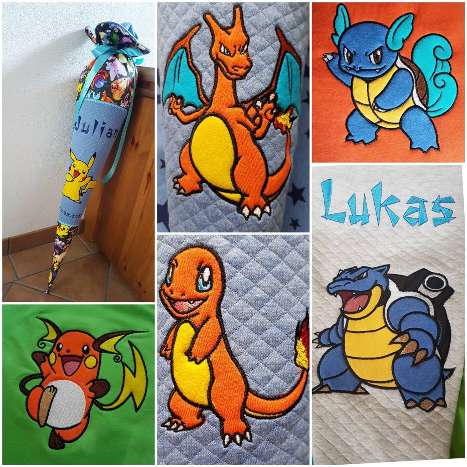 Pokemon Schultüte genäht Zuckertüte aus Stoff Kissen | Etsy