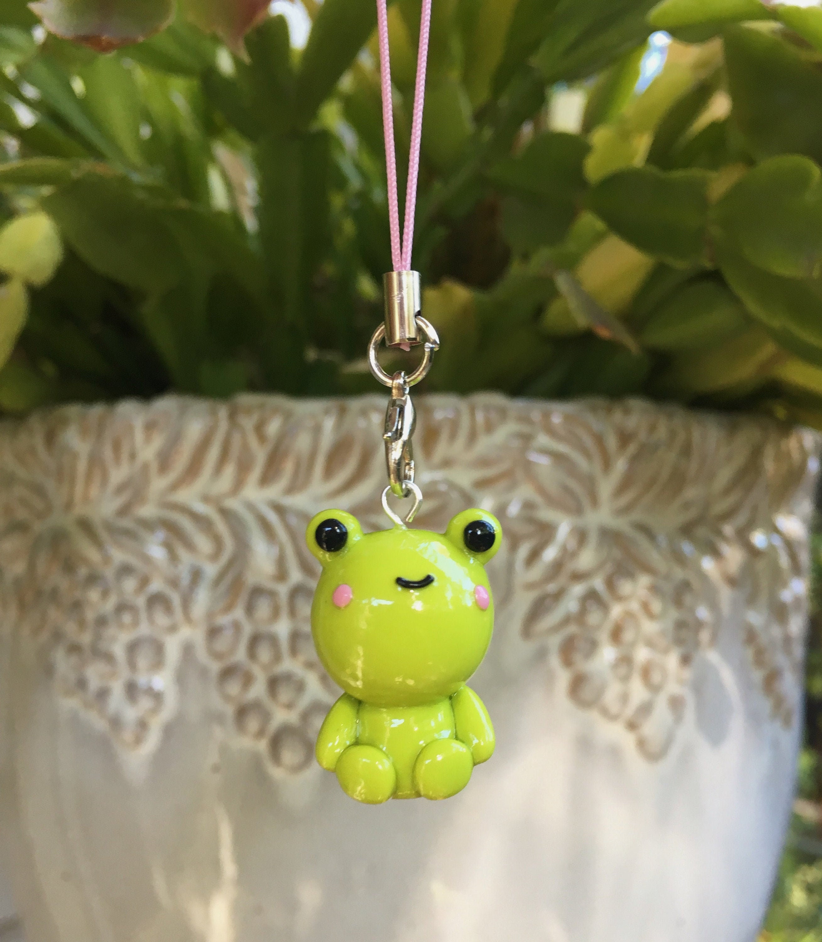 Frog Clay Keychain Etsy