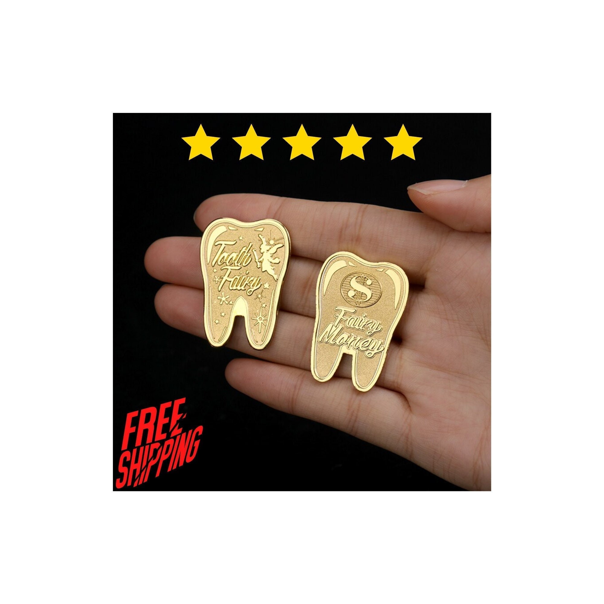 Tooth Faiy Coins Fo Lost Tooth Kids With Gold-Plated,1