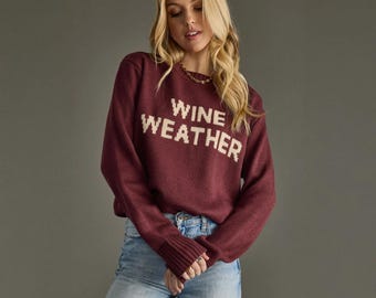 Wine Weather Sweater