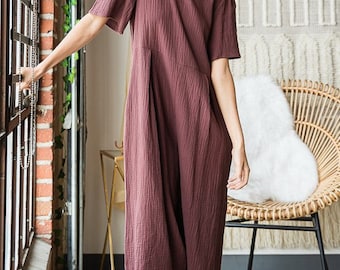 Parkside Stroll Jumpsuit - Merlot