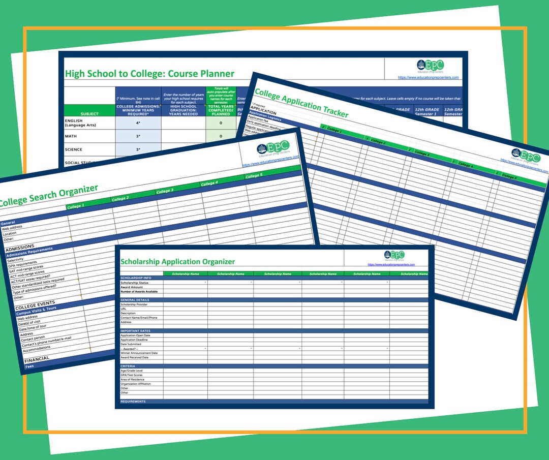 The College Planning Toolkit: Get Organized! Edition - Etsy