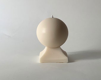 LLORBIS Soy Wax Candle | Unique Candle | Ball Sculptural Candle | Christmas gift set Body Vegan Candle | Aesthetic Pillar Abstract GEOMETRIC