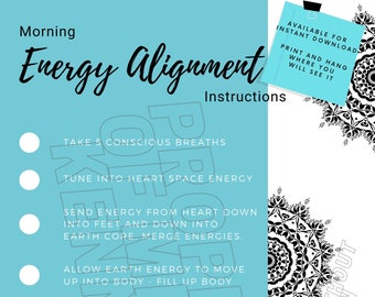 Energy Alignment Instructions - Printable Download