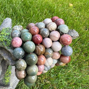 Alashan Agate Beaded Bracelet