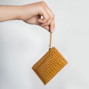 Brown business card holder Women business card Credit card holder