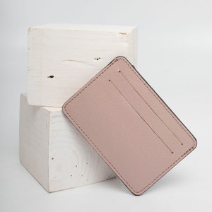 Beige business card holder Women business card Credit card holder