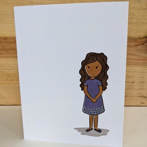 Tarjeta de simpatía - Chica triste