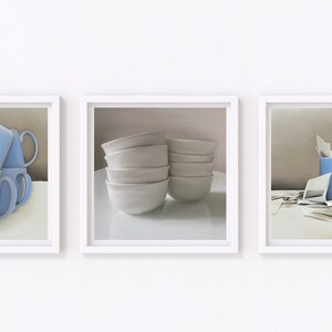 Set of 3 Giclée Fine Art Prints, Unframed, Tryptic, Kitchen, Restaurant, or Dining Decor
