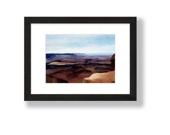 Giclée Fine Print, Unframed, Impressionistic landscape, Canyons and Blue Sky